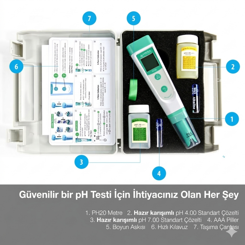 Apera Value Serisi PH20 Cep Tipi pH Ölçüm Test Kiti
