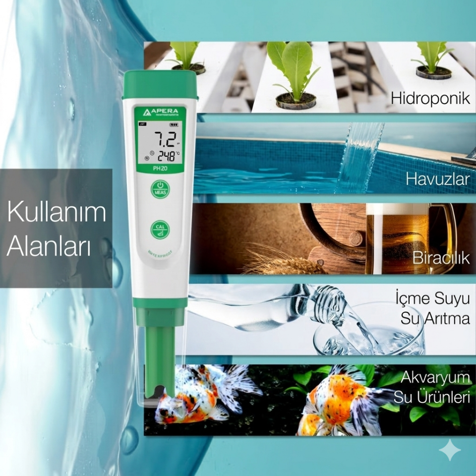 Apera Value Serisi PH20 Cep Tipi pH Ölçüm Test Kiti