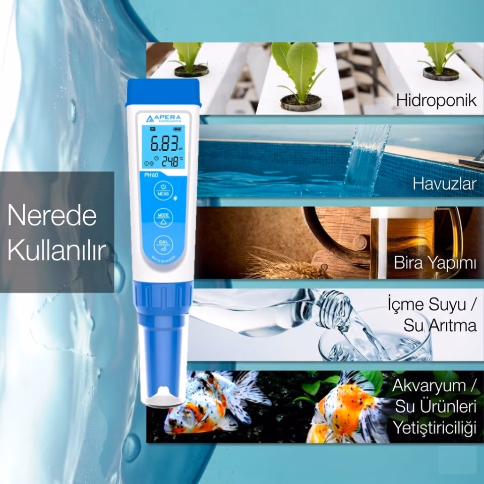 Apera Premium Serisi PH60 Cep Tipi pH Ölçüm Test Kiti