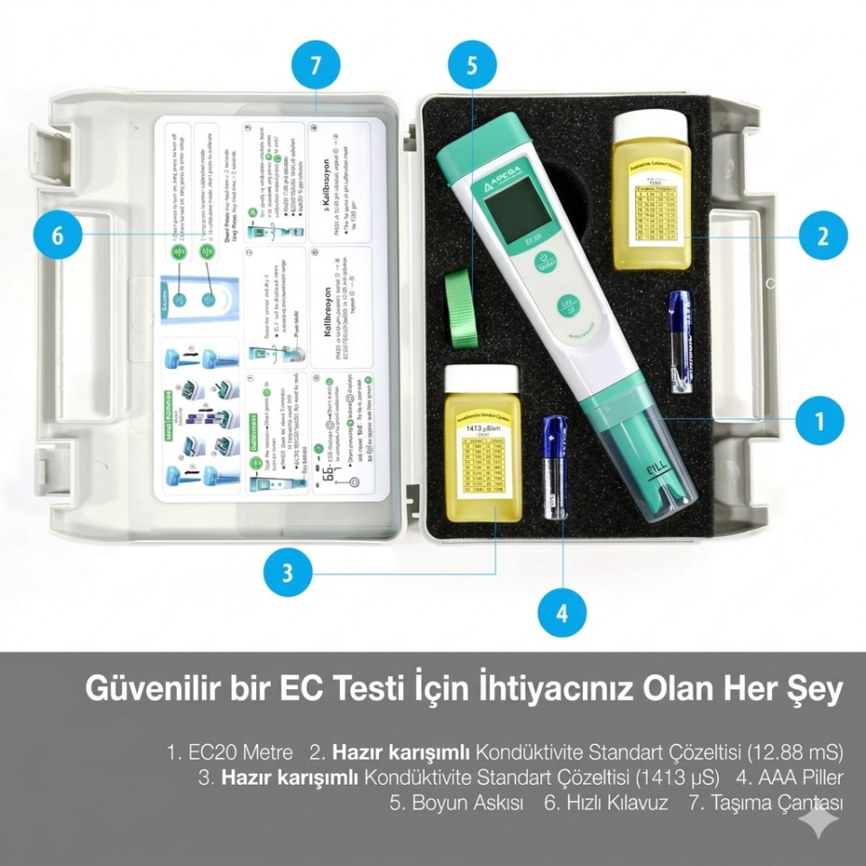 Apera Value Serisi EC20 Cep Tipi İletkenlik Ölçüm Test Kiti