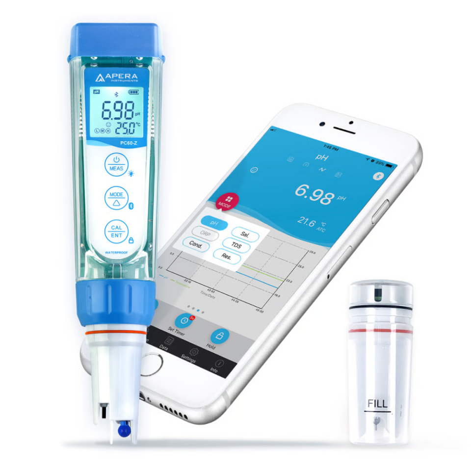 Apera ZenTest® PC060-Z Multi Parametre pH/Conductivity/TDS/Salinity/Resistivity/ORP (Redox) Akıllı Test Kiti