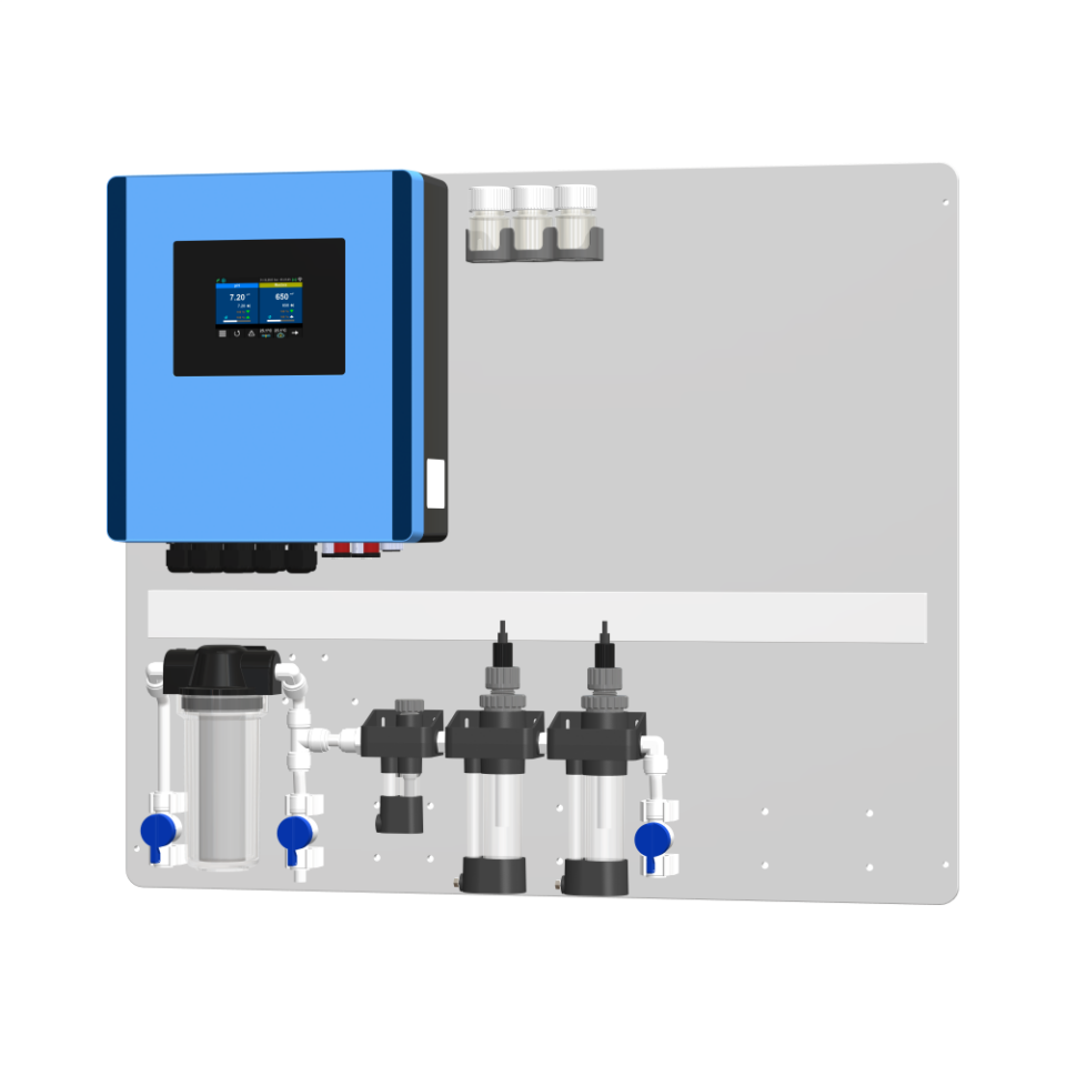 Sistem iQuaPro FS PR - Profesyonel, Yüzme Havuzu, pH, Redox(ORP), Ölçüm Kontrol Otomasyon Sistemi,  Filtreli, Akış Sensörlü